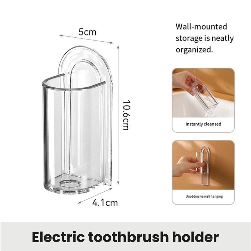 Space Saving Wall Mounted Non Perforated Electric Toothbrush Holder Base Bathroom Accessory