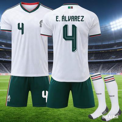 2026 World Cup Mexico Away Jersey No. 9 Raul National Team Jersey Short-sleeved Football Jersey Custom Cross-border