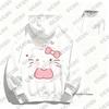 Autumn Winter New Cute Cartoon Hello Kitty Print Cotton Hoodies For Women Long Sleeve Sweatshirt Casual Pullover Couple Y2K Tops