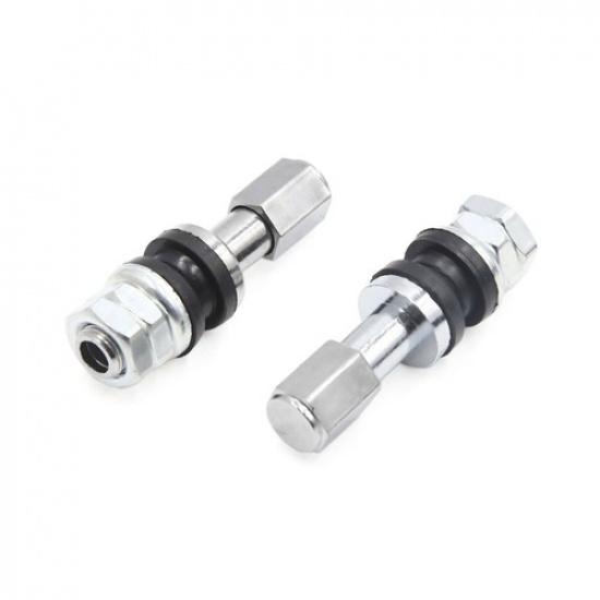5pcs Silver Tone 44mm Length Tubeless Wheel Tyre Tire Valve Stem for Vehicle Car