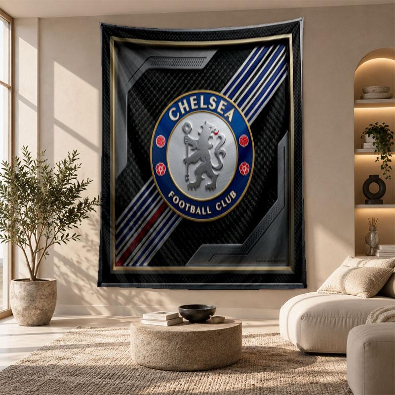 Decorative Tapestry,Chelsea FC Printed Wall Art, Lightweight Wall Hanging For Bedroom Background