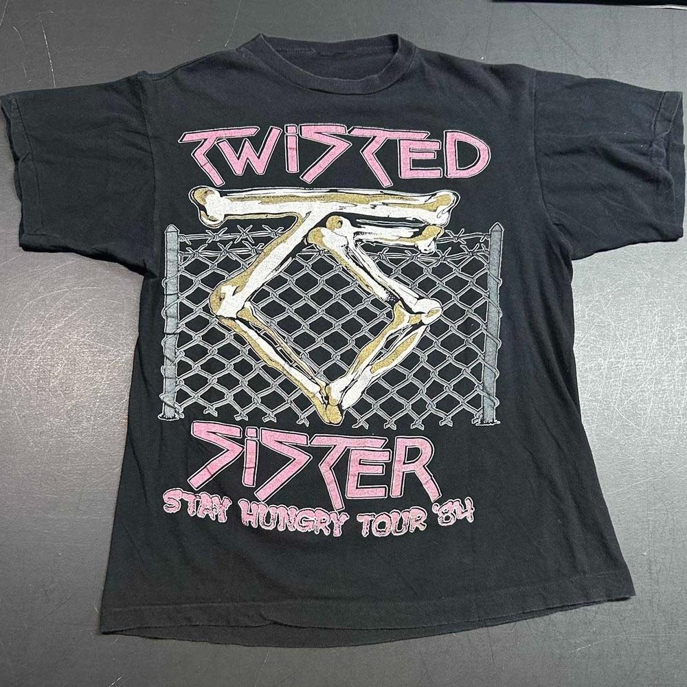 Винтажная Twisted Sister - 1984 Тур Stay Hungry S-4XL Унисекс  TT057 Унисекс Футболка XXL