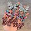 2025 Fashion Rhinestone Hair Clips Korean Shiny Butterfly Hairclips Women Snap Hairpin Hairgrip New Item Headwear Accessories