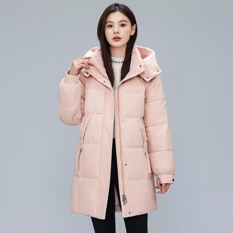 New Style Winter Fashion Women s Mid-length Down Jacket Super Good-looking Thickened Warm Duck Down Jacket S