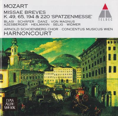 CD MOZART, SCHAFER, VIENNA CM; HARNONC - Mozart: Posvátná díla  3984218182 TELDEC 1998 Německo Klasická Použité