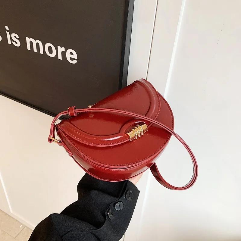 Luxury High Quality Fashion Solid Zipper Hasp Pu Shoulder Bags Women  Hot Sale Versatile Commuter Handbags Bags Ladies