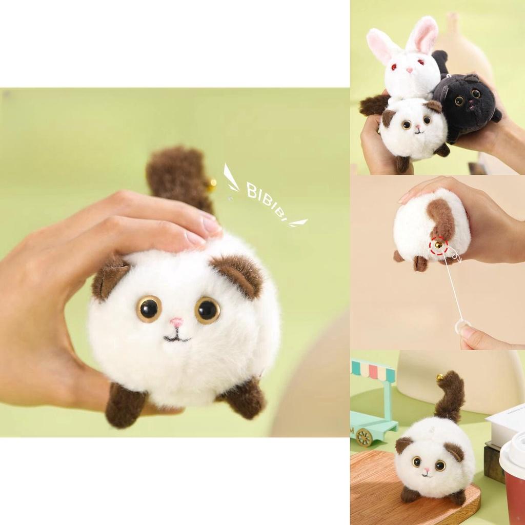 Tail-wagging Plush Cat Doll Customizable Design And Soft Fibre Filling