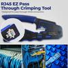 RJ45 Crimp Tool Pass Through Crimper Cutter for Cat6a Cat6 Cat5 Cat5e 8P8C Modular Connector Ethernet Crimp Tool