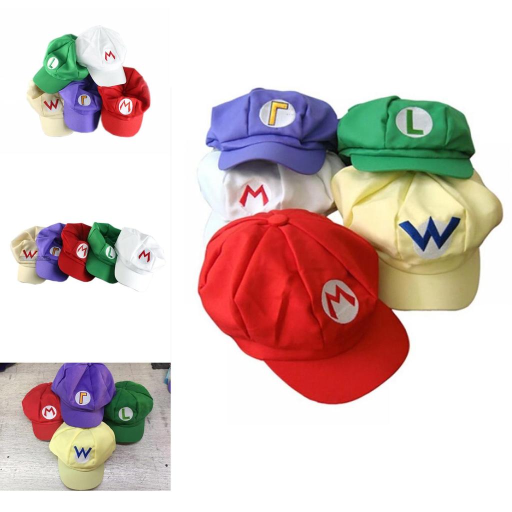 Gorra de Béisbol de Super Mario Bros Luigi Para Adultos y Niños Unisex Accesorio de Disfraz Cosplay