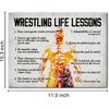 Hijie Wrestling Poster Canvas Wall Art for Home Bedroom Decor, Motivational Wrestling Life Lessons Canvas Print Painting Ready to Hang Gifts - Easel