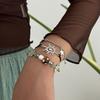 Multi-Layer Ethnic Style Bracelet Spiral Design Gravel Woven Bangle  Jewelry