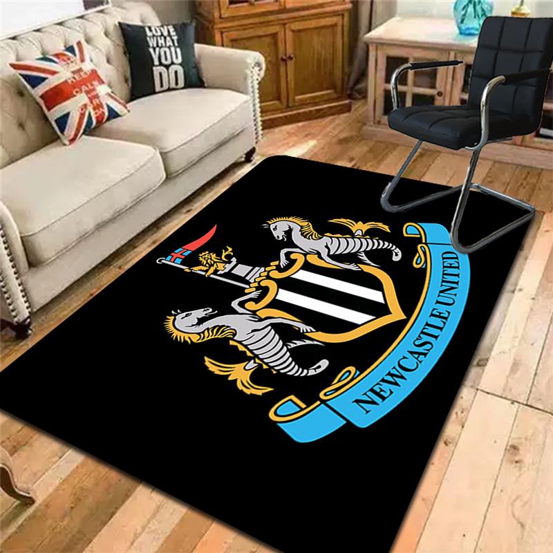 Newcastle United Pattern Rug Floor Mat for Living Room or Bedroom Soft and Comfortable Carpet a Gift for Birthday and Holiday.