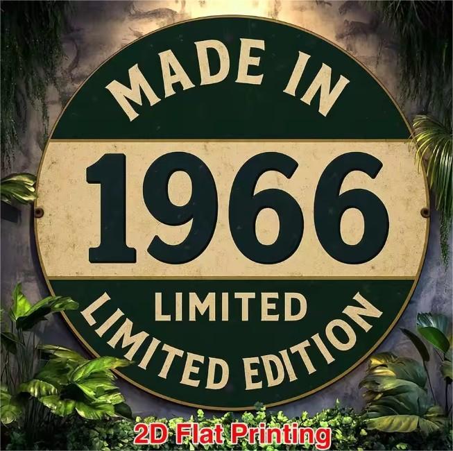Made in D Flat Printing Round Metal Sign Limited Edition Vintage Wall Decor for Bar Cafe Home 20x20cm(8x8inch)
