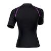 Damer Neopren Svømmetopp Kort Ermet Glidelås foran 1,5 mm Våtdrakt Skjorte for Surfing Dykking Vannsport