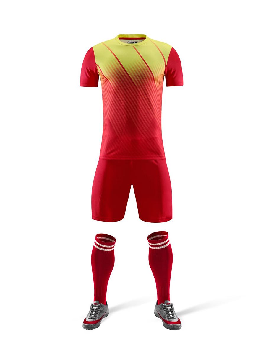 

Форма молодежной футбольной команды - Комплект джерси с коротким рукавом и напечатанными номерами для студенческих соревнований и тренировок L красный