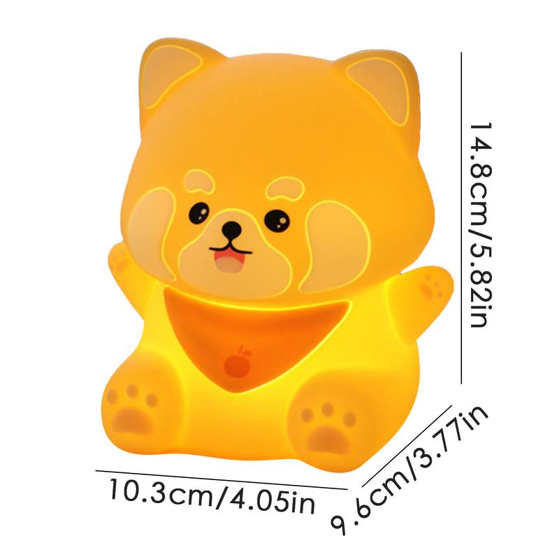 Silicone Night Light For Kids Safe Adjustable Cute Lamp With Raccoon Design Home Decor Products Novelty Lighting For Travel