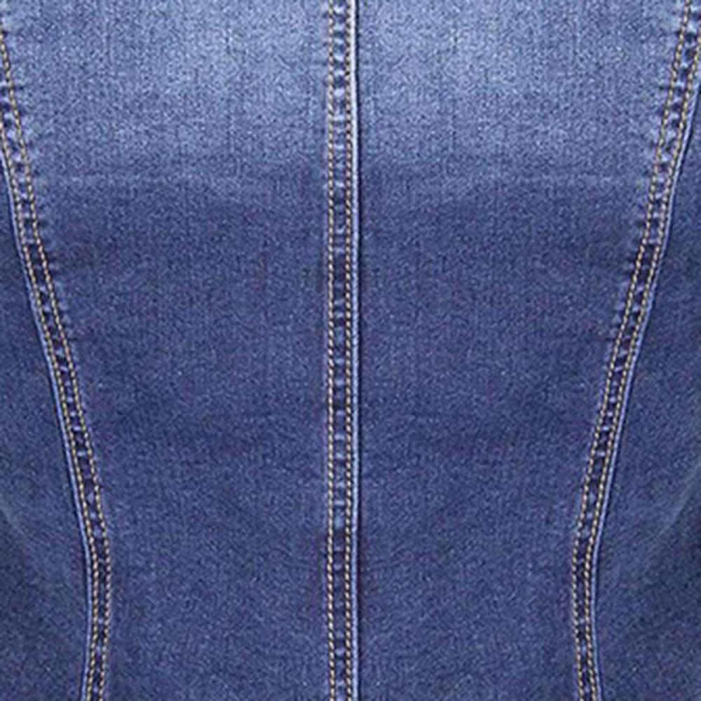 Women's Casual  Coat Long Sleeve Pocket Button Denim Jacket Coat