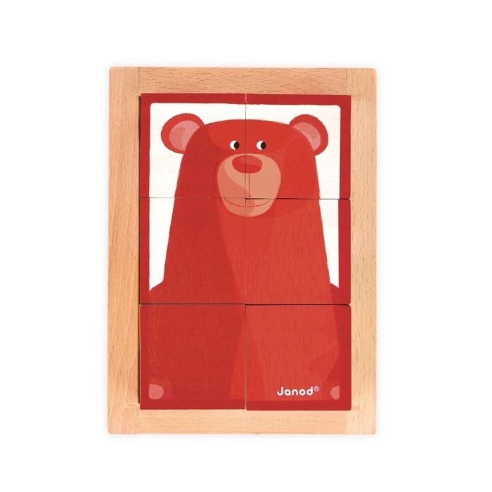 Puzzle cubes - JANOD - Animaux de la forêt - Moins de 100 pièces - Multicolore - A partir de 12 mois