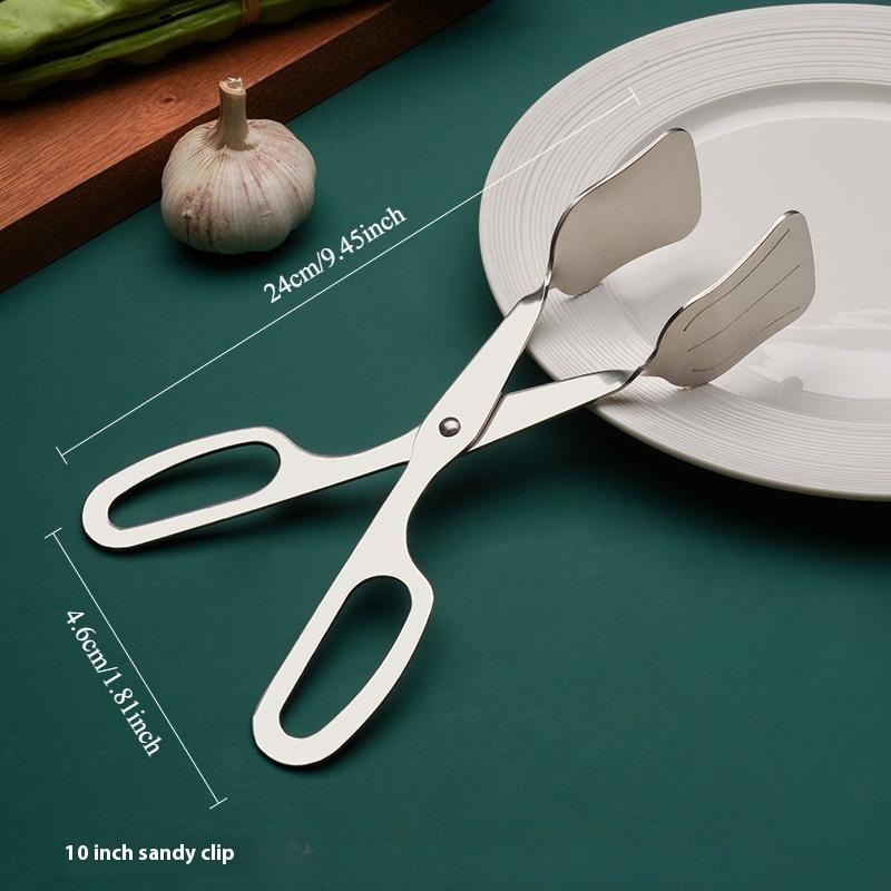 3pcs, Stainless Steel Table Tongs  Multipurpose Thickened Scissor type Food Tongs Easy to Clean  Suitable for Buffets, Kitchen Food Tongs