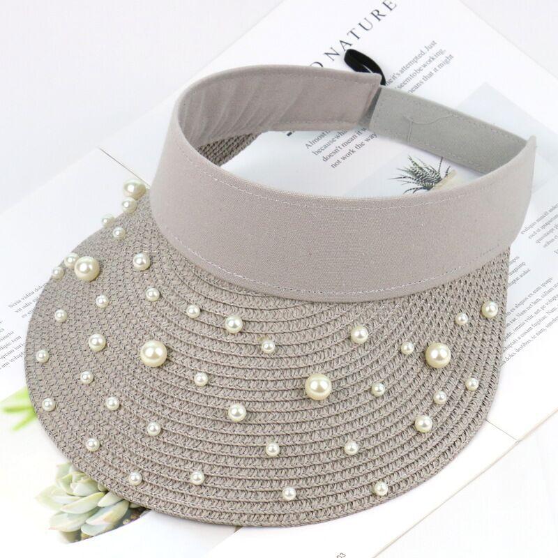 Style Versatile Hat Straw Woven Elegant Womens Outdoor Sunshade Hatscaps