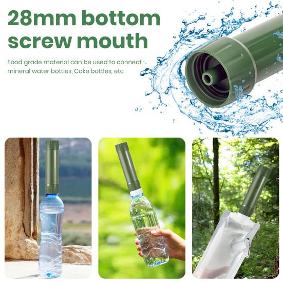 Personal Water Filter Straw Mini Water Purifier Universal Easy To Install Outdoor Camping Water Purifier Straw Kit Emergency Survival Gear