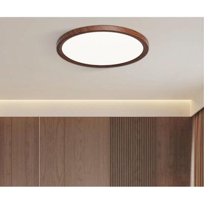 Walnut Bedroom Ceiling Lamp Eye Protection Children's Room Light Corridor Balcony Light Retro Ultra-Thin LED Ceiling Light