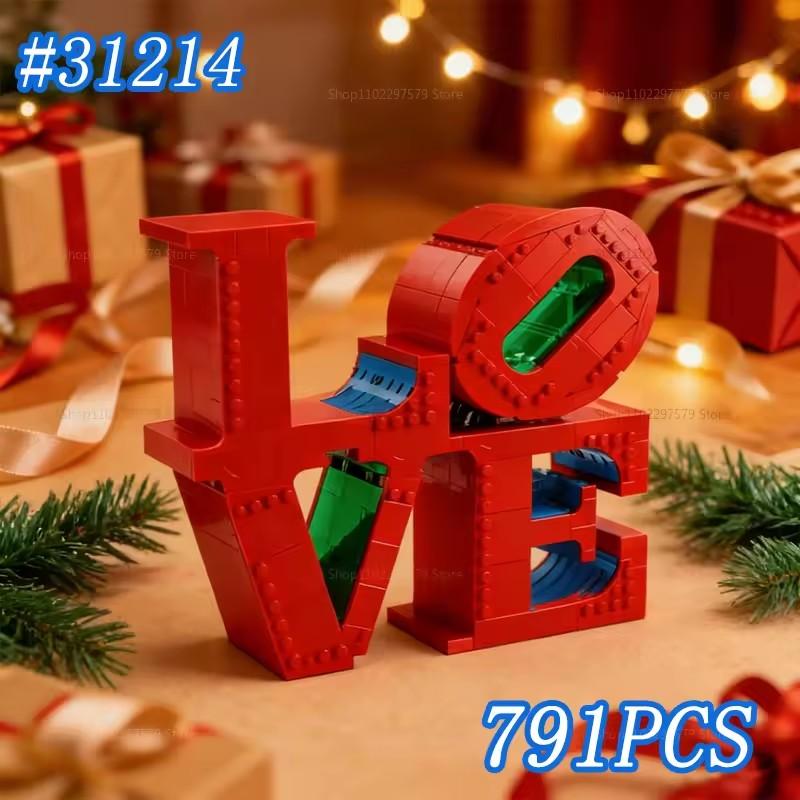 

New Art Love Collectible Building Set DIY Kit for Adults Ages 18+ Gift for Birthdays - Home Decor To Display on Table 31214 building blocks червоний