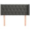 VidaXL Tête de lit avec oreilles Gris foncé 93x16x78-88 cm Velours3119141