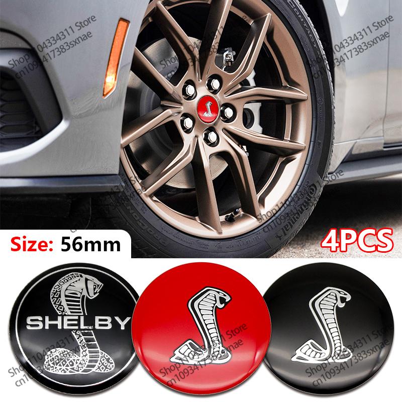 Pro Ford Kuga Fusion Shelby ST RS Mondeo Focus 2 3 Fiesta Explorer Edge 56MM Samolepky na středové krytky kol automobilu Vzor Cobra