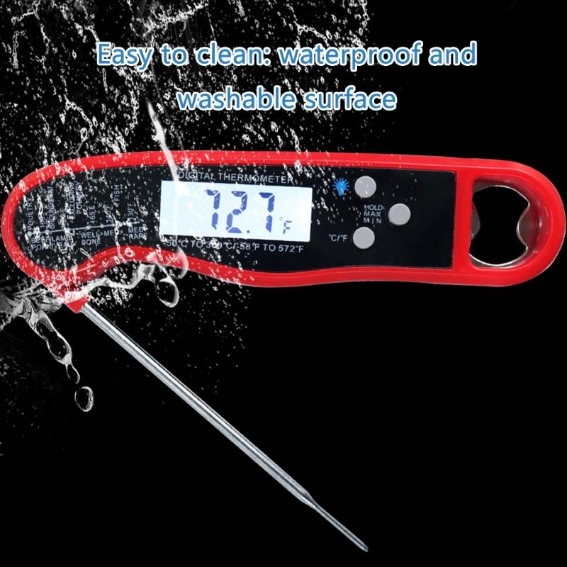 Fleischthermometer Digital zum Grillen und Kochen Wasserdicht Schnell Sofortige Ablesung Lebensmittelthermometer für die Küche