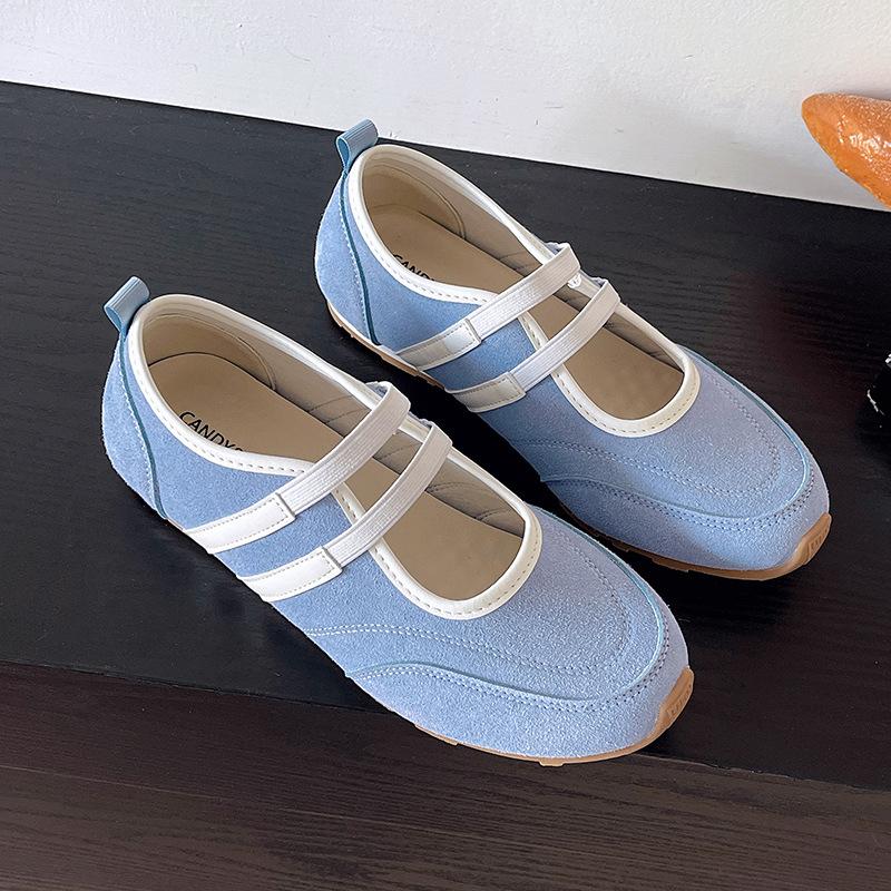 Flat-bottomed ballet Mary Jane single shoes women's shoes spring and summer casual lightweight sports shoes