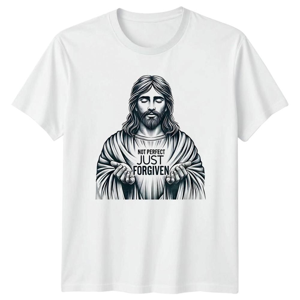Not Perfect Just Forgiven TShirt Faith Christian Birthday Gift For Him And Her S