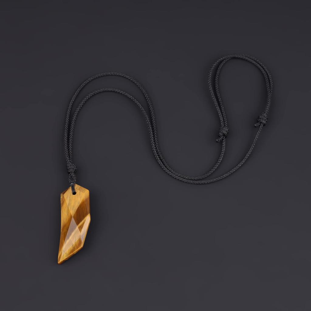 COAI Slightly Imperfect Tiger Eye Fang Lucky Charm Necklace for Men [COAI] Wolf's