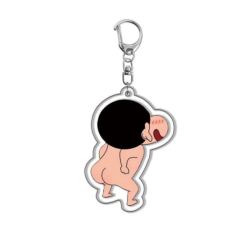 Crayon Shin-chan Acrylic Double Sided Keychain Shinnosuke Nohara Misae Nohara Cartoon Charm Anime Peripherals Cute Cartoon