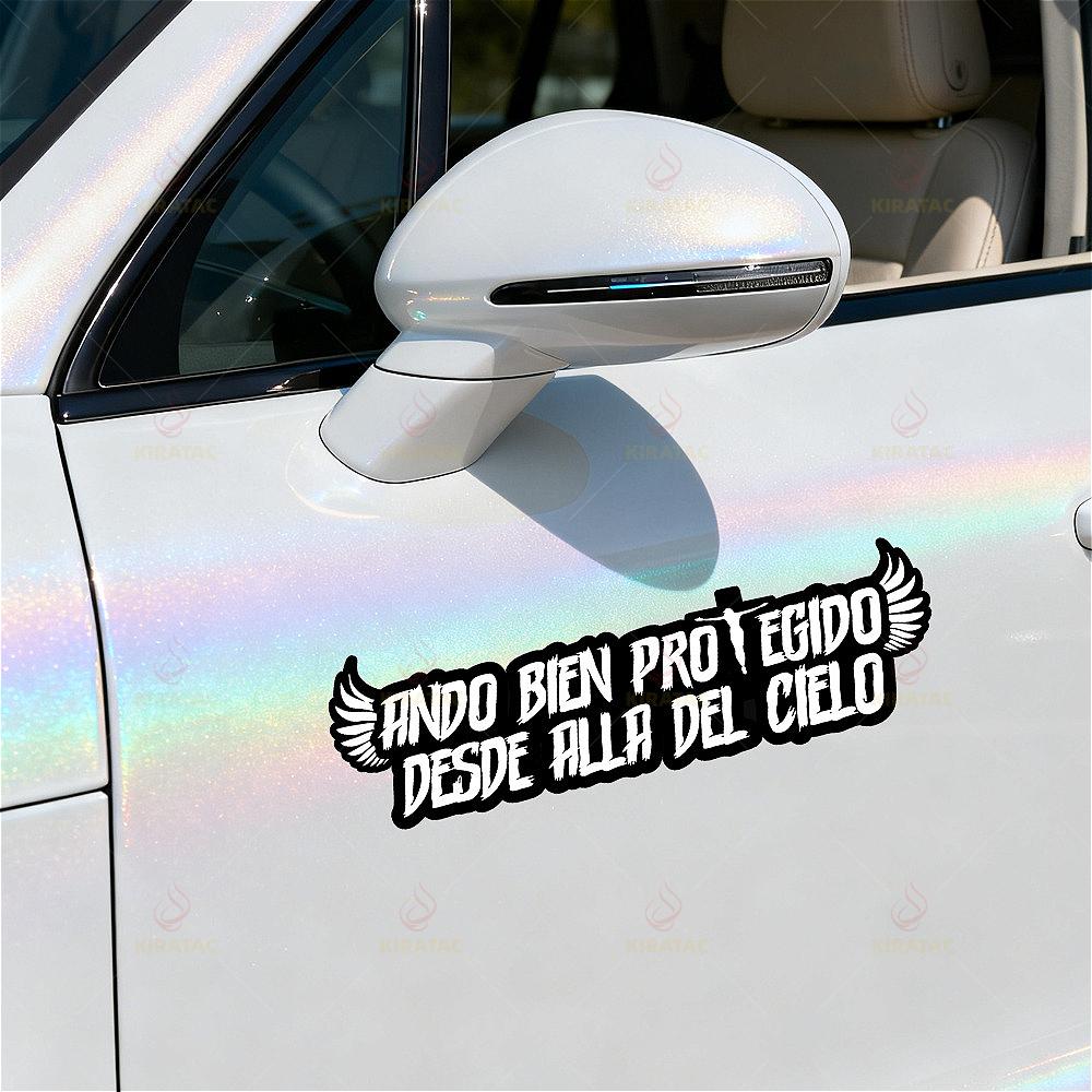 “Well Protected From Heaven” Faith-Inspired Decor Sticker Waterproof for Car Windows Door Motocycle Fairing Winged Trendy Decal