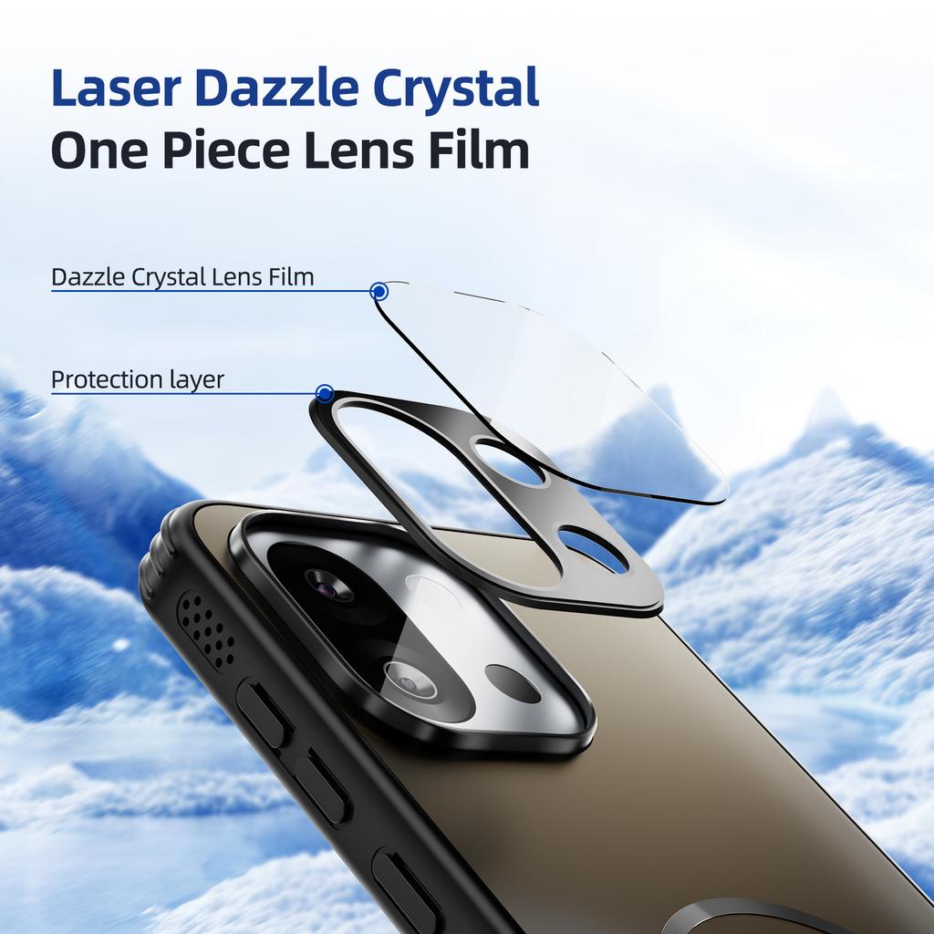 ABEEL For OnePlus 13T 5G Magnetic Case TPU PC Cooling Matte Phone Back Cover with Lens Film