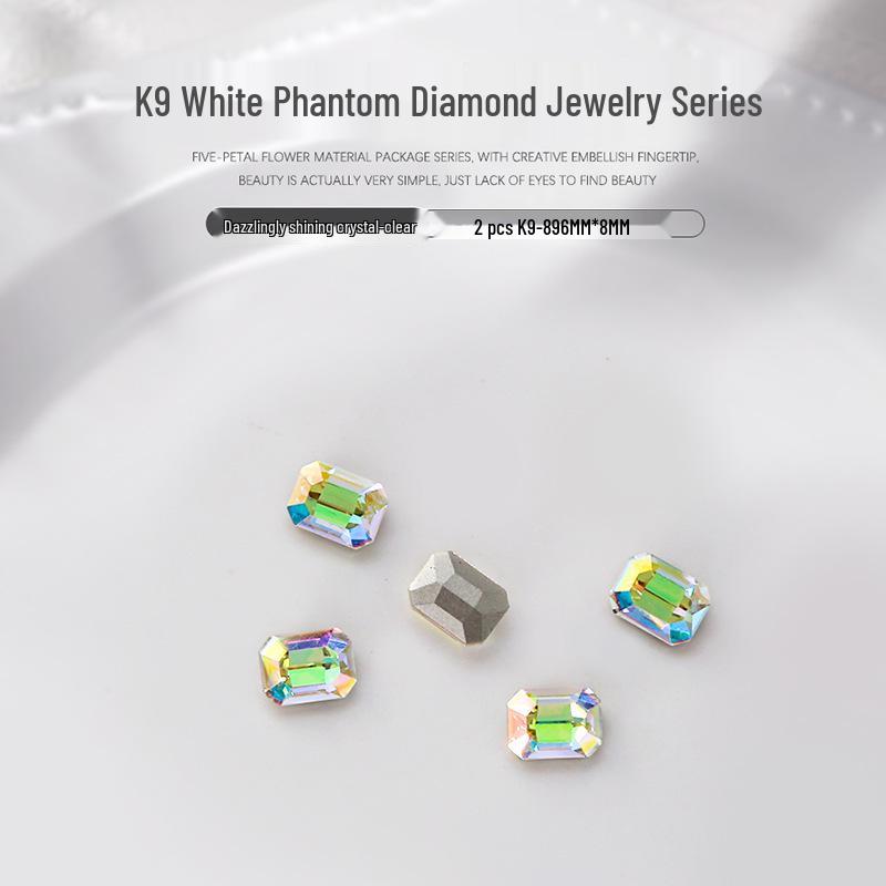 

Набор страз для нейл-арта асимметричный и в форме персикового сердца - 2 штуки