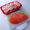 Komori Resin Fresco Separate Lunch Box, Strawberry, 500ml