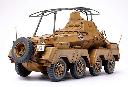 Tamiya 1/35 Military Miniature Series No. 297 German Army Sd.Kfz.232 8-Wheeled Heavy Armored Vehicle, Africa Corps, Plastic Model Kit 35297