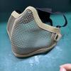 Masque Facial Demi-Visage en Fil d'Acier Tactique Airsoft Respirant Chasse Wargame CS Masque en Maille Protectrice
