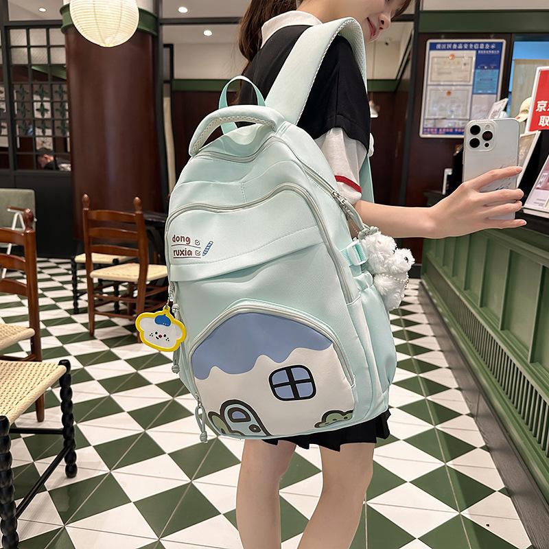 Japan and South Korea large-capacity trendy backpack fashionable and cute junior high school student schoolbag high-value student backpack