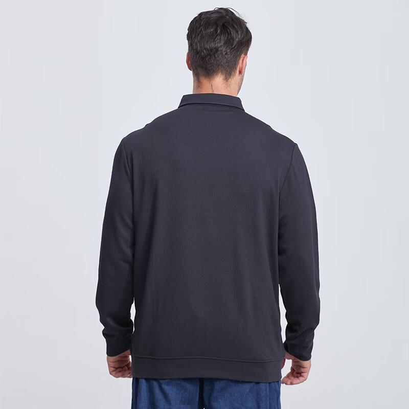 Dibenze Herren Übergröße Faux Layered Polo Sweatshirt