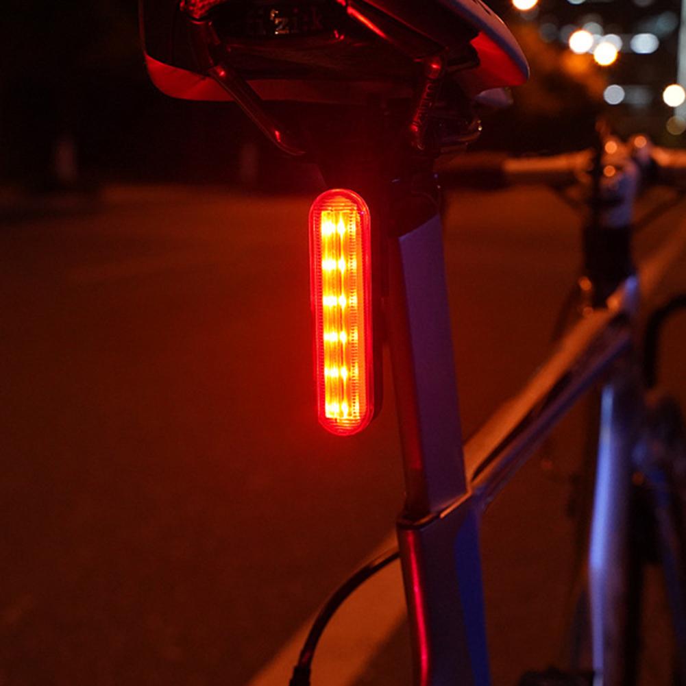 High Brightness Bike Rear Lamp USB Charging Smart Bike Taillight Brake Sensing Cycling Safety Warning Light for Bike Seat Post