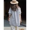 Spring And Summer Fashionable Lazy Linen Striped Shirt Loose Comfortable Breathable Casual Top Women