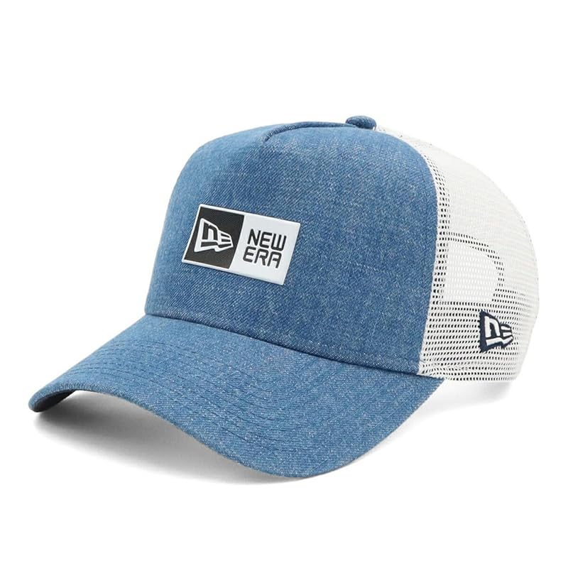 

[New Era] mesh cap 9FORTYA-Frame box logo Washed denim/white FREE 940AFTR BOX TPU WDNM WHI 14388654 NER36C3348