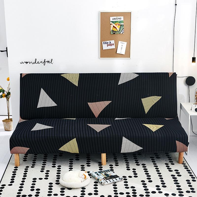 Armless Sofa Cover, Fully Enclosed Integrated Sofa Cover, Foldable Sofa Bed Cover, Fabric, Double and Triple Bed, Dust-proof