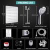 Silver Stainless Steel Shower Stall Faucet  Set Rainfall Rain Mixer Towel Swivel Spout Bath Head Bathroom Sprinkler Mixer Tap Set