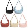 Women Stylish Dumpling Bag Large Capacity Daily Messenger Bag Adjustable Strap Lightweight Half Moon Bag Outdoor Travel Bag