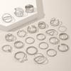 European and American Popular Design Sense Niche Butterfly Ring Open Joint Ring Set Love Ring