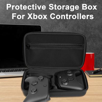 Boîte de Rangement pour Manettes Xbox Rangement Double Manette avec Poche Filet Zippée Étui Portable Accessoires de Jeu
